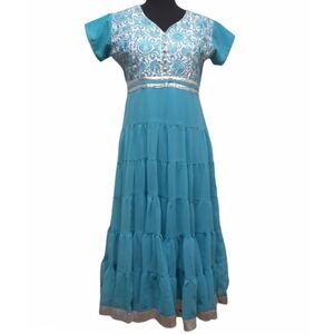 Princess dress embroidered top and tiered skirt